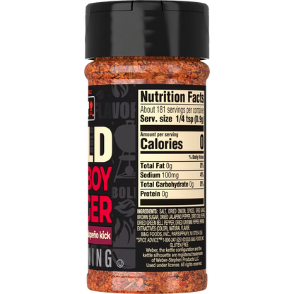 Weber BOLD Cowboy Burger, Onion & Jalapeno Burger Seasoning Blend, 5.75 oz