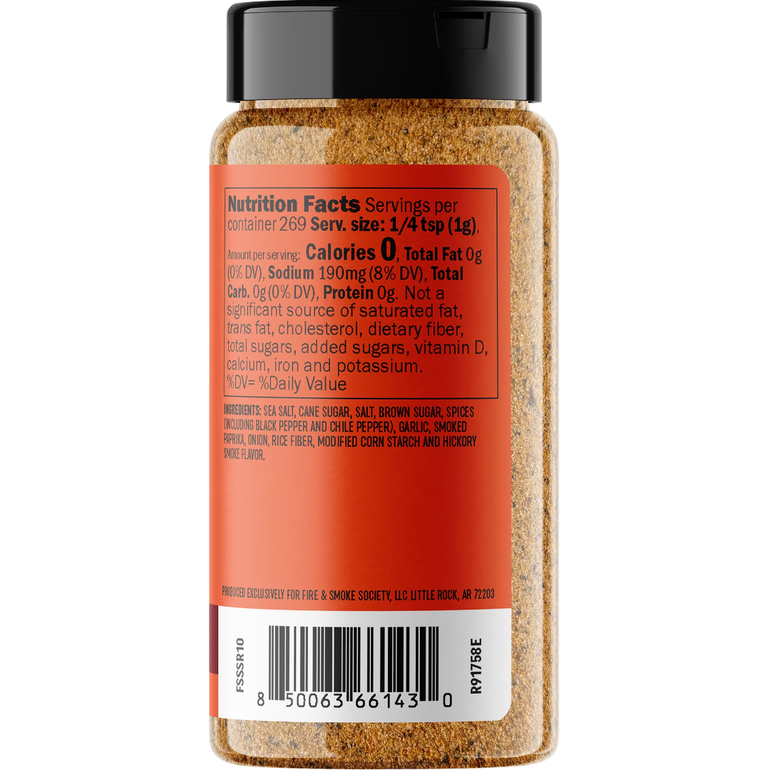 Fire & Smoke Society Sugar & Smoke BBQ Seasoning Blend for Grilling, 9.9 oz