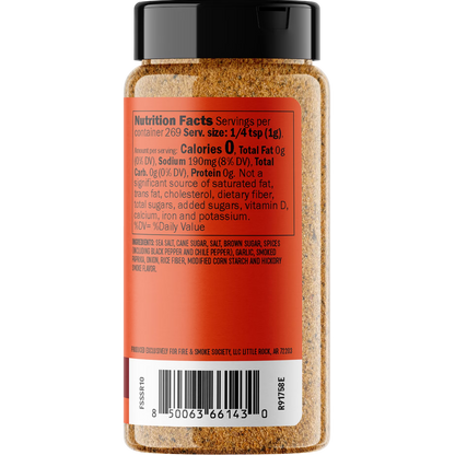 Fire & Smoke Society Sugar & Smoke BBQ Seasoning Blend for Grilling, 9.9 oz