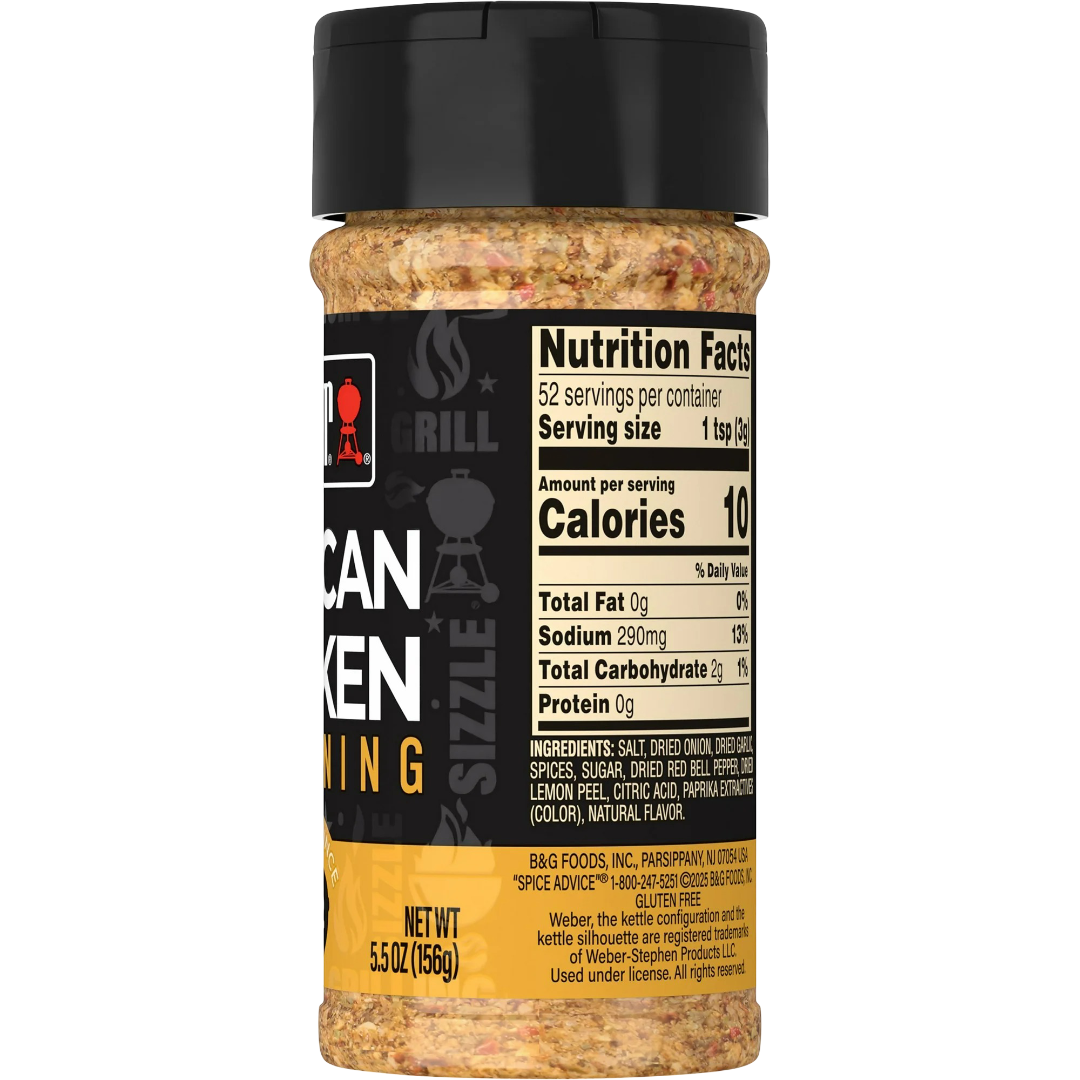 Weber Beer Can Chicken Seasoning, Gluten Free, 5.5oz