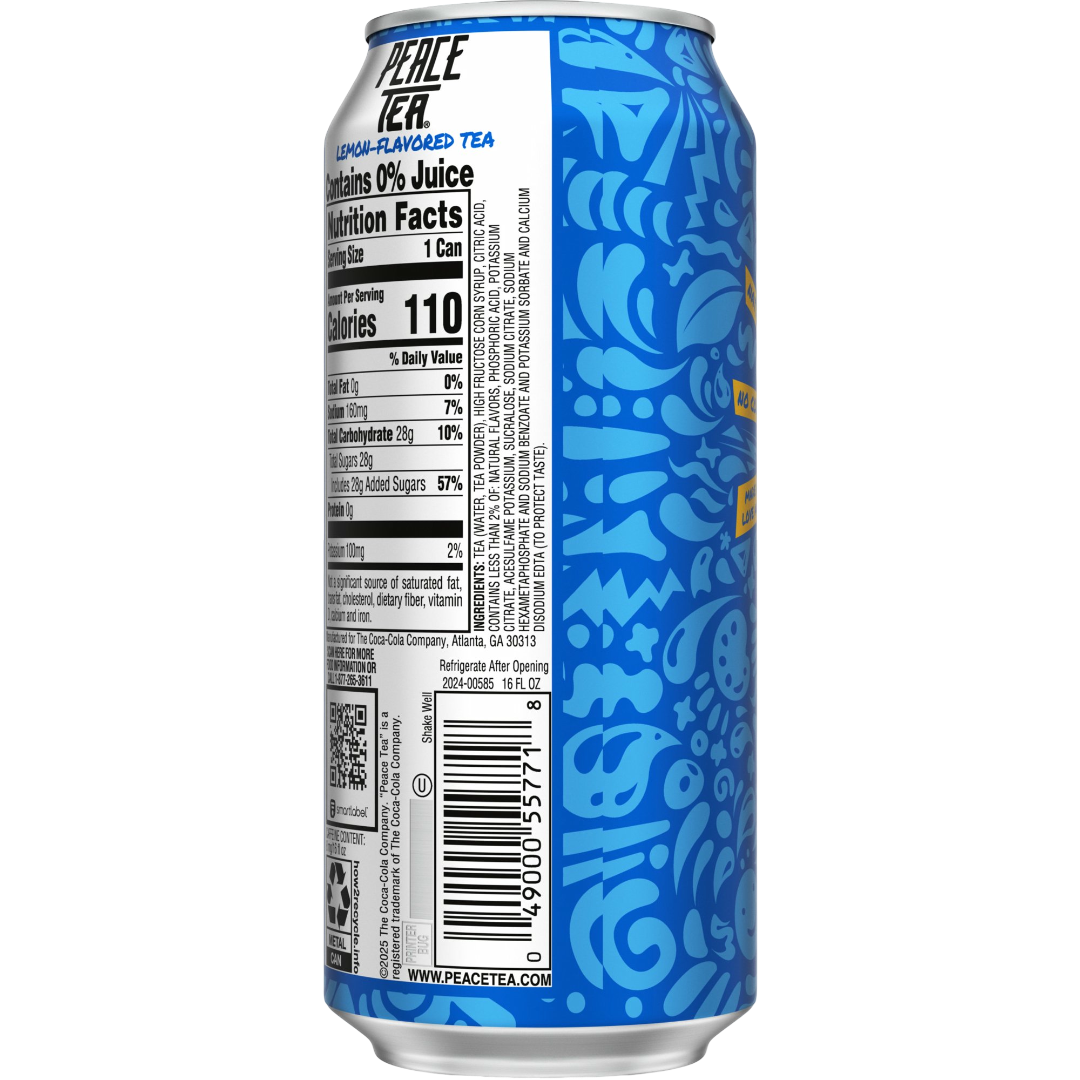 Peace Tea Caddy Shack Lemon Flavored Iced Tea, 16 fl oz