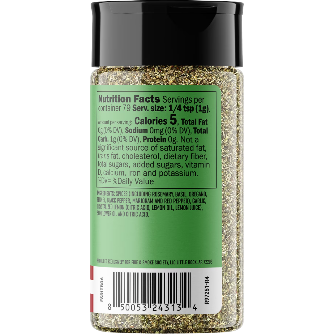 Fire & Smoke Society Vinny R's Italian Seasoning, 2.8 oz