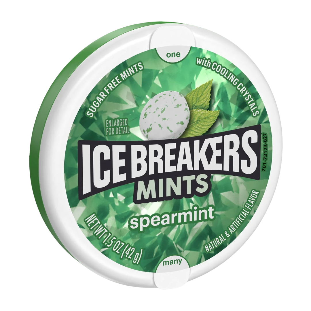 Ice Breakers Spearmint Sugar Free Mints, 1.5oz