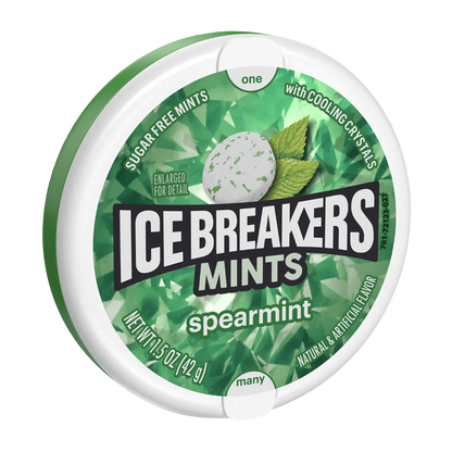 Ice Breakers Spearmint Sugar Free Mints, 1.5oz