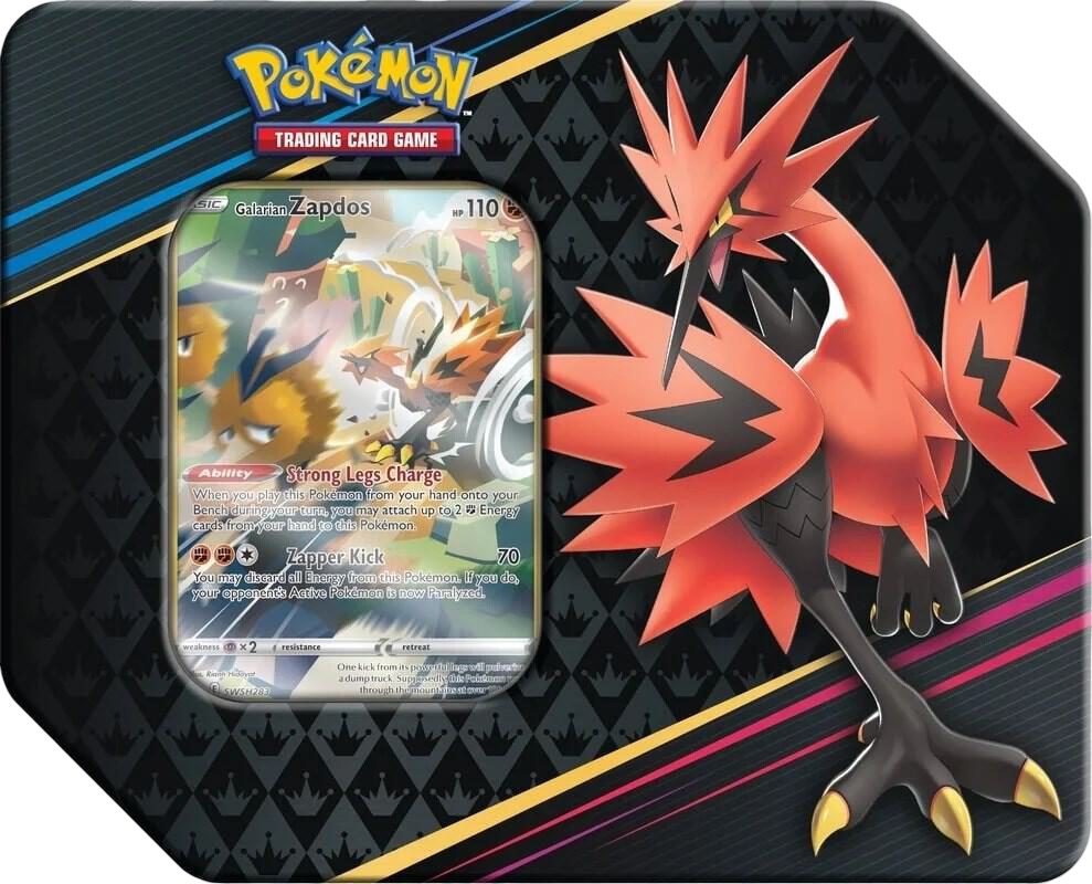 Pokémon TCG: Crown Zenith Tin (Galarian Zapdos)