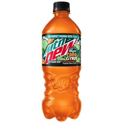 Mountain Dew Baja Cabo Citrus Zero Sugar Soda 20oz Bottle