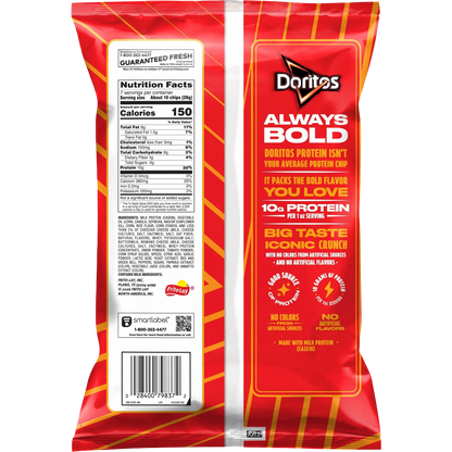 Doritos Protein Nacho Cheese Tortilla Chips, 7 oz