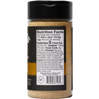 Kinder's Caramelized Onion Burger Barbecue Rub & Seasoning for Grilling, 5.4 oz