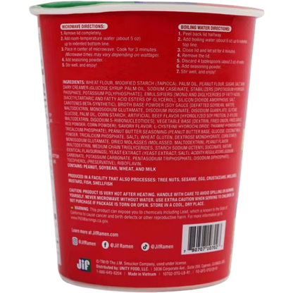 JIF Peanut Butter Instant Ramen Stir-Fry Style Noodles, 2.65 oz