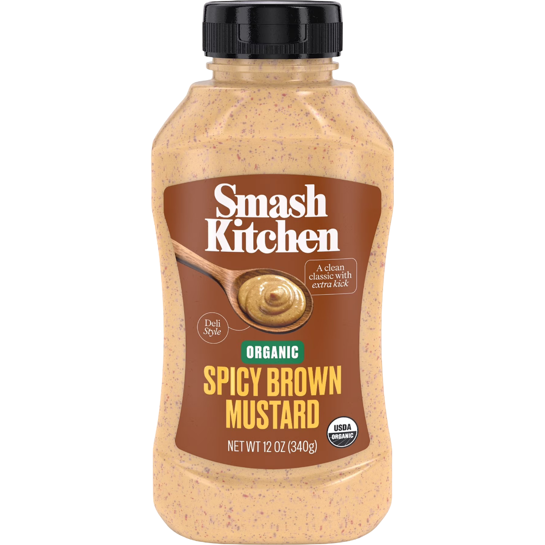 Smash Kitchen Organic Spicy Brown Mustard, 12 fl oz
