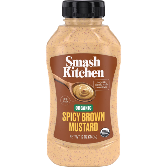 Smash Kitchen Organic Spicy Brown Mustard, 12 fl oz