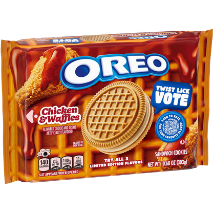 OREO Chicken and Waffles Sandwich Cookies, Limited Edition, 10.68 oz