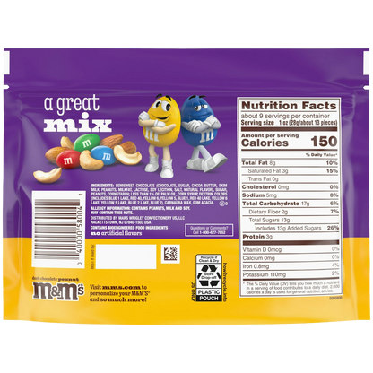 M&M's Dark Chocolate Peanut Candy, Sharing Size, 9.4 oz