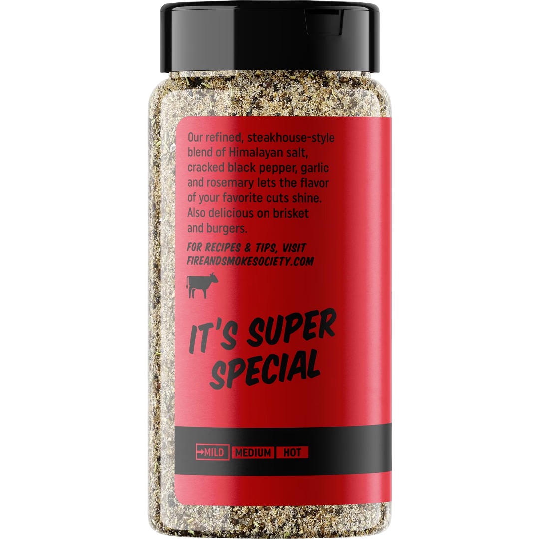 Fire & Smoke Society Super Special Prime, Steak Seasoning, BBQ Rub 10.1 oz