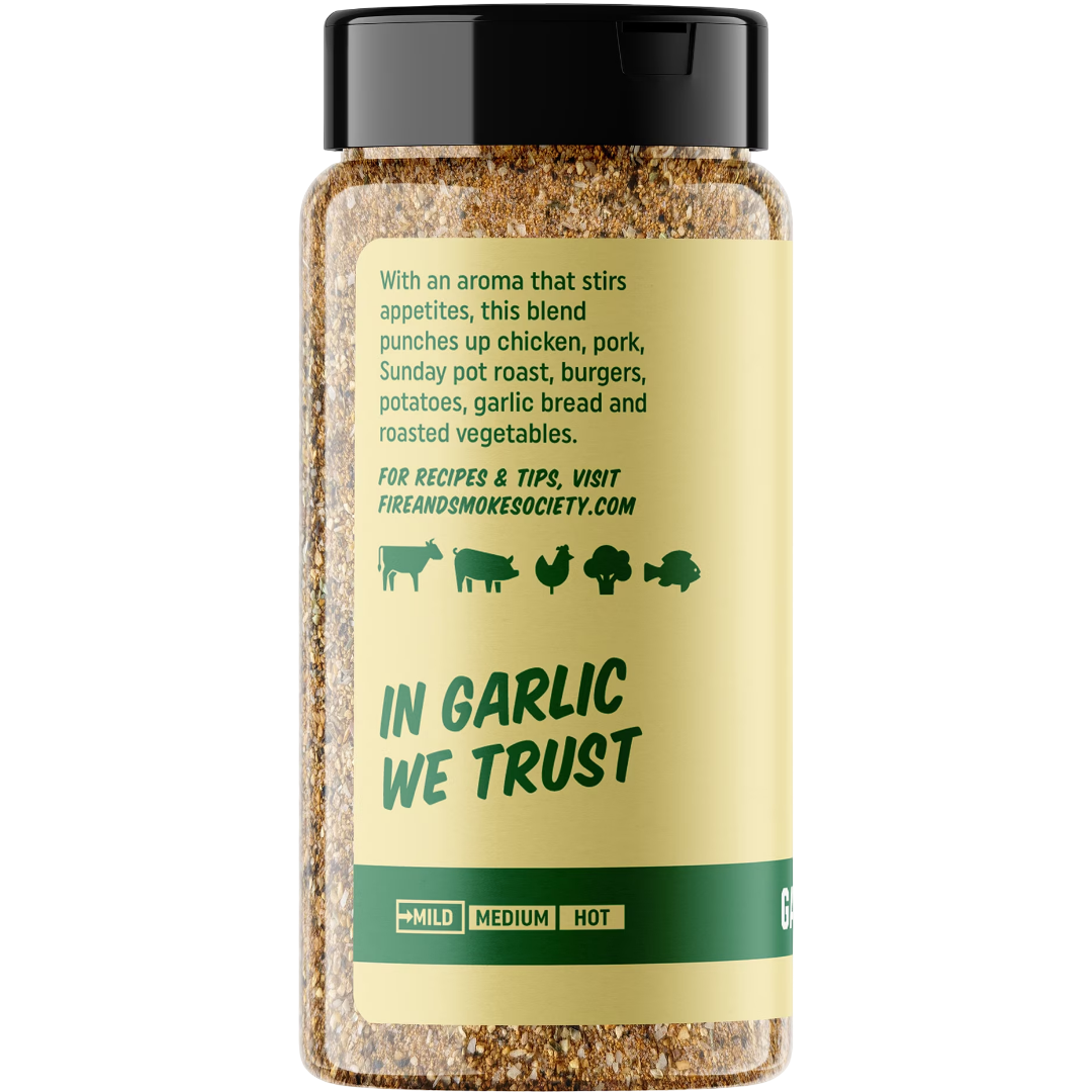 Fire & Smoke Society Holy Garlic All Purpose Seasoning, 8.7 oz