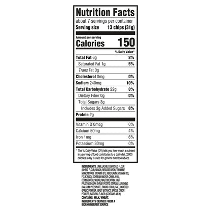 RITZ Toasted Chips Roasted Garlic Crackers, 8.1oz