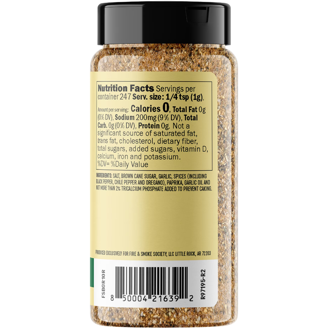 Fire & Smoke Society Holy Garlic All Purpose Seasoning, 8.7 oz