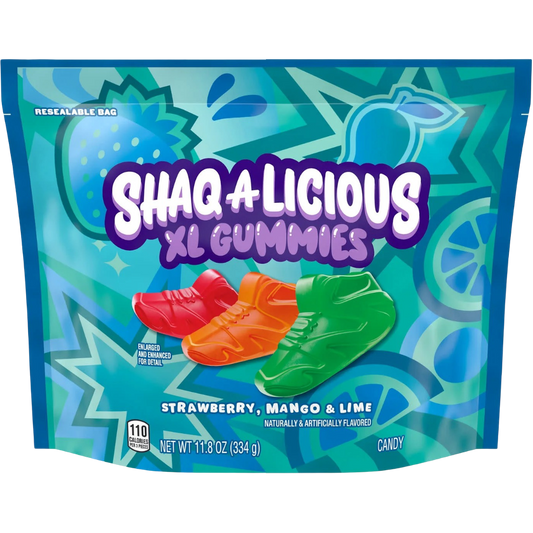 Shaq-A-Licious XL Gummy Sneakers Fruity Chewy Candy, 11.8 oz