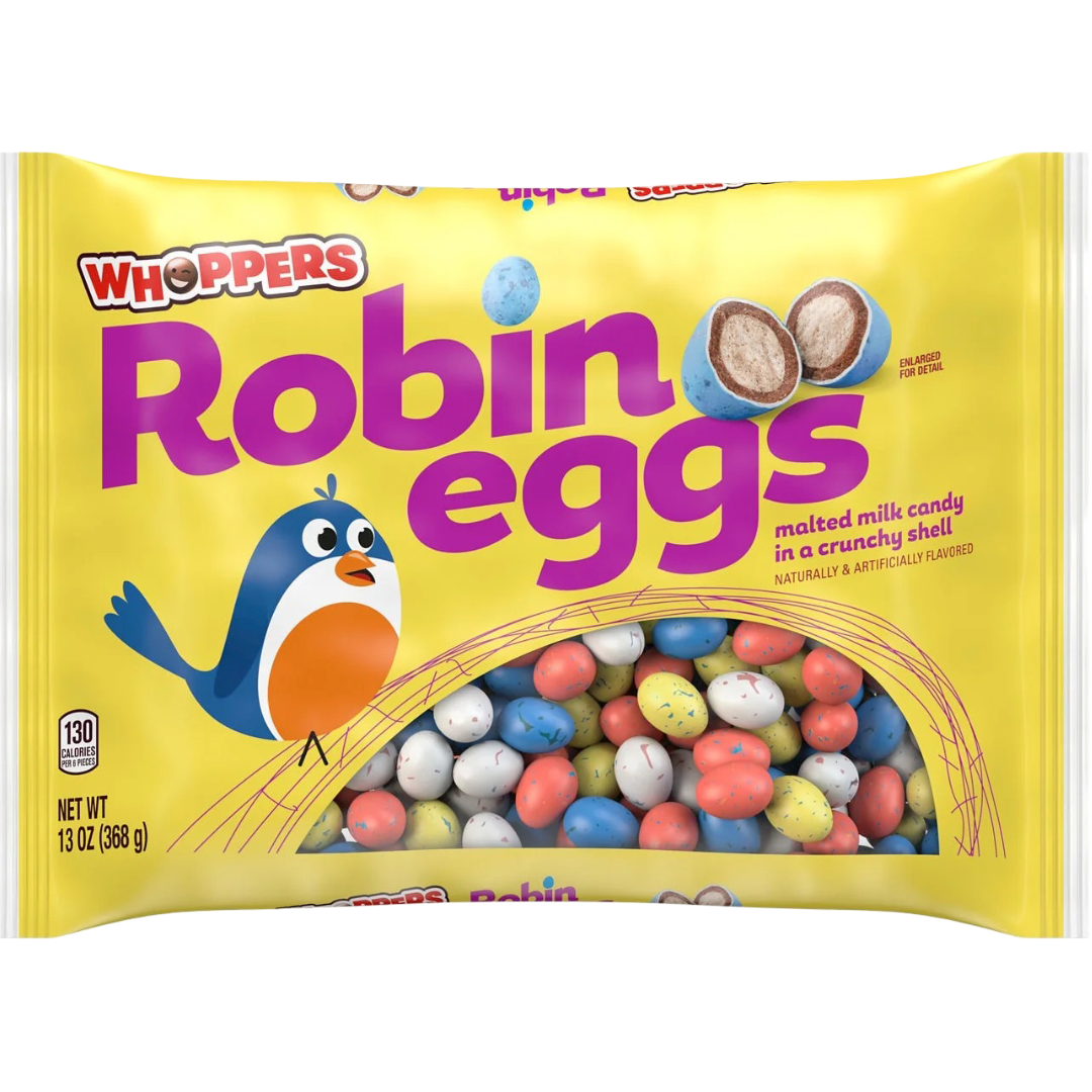 WHOPPERS Robin Eggs Malted Milk Balls, Easter Candy, 13 oz