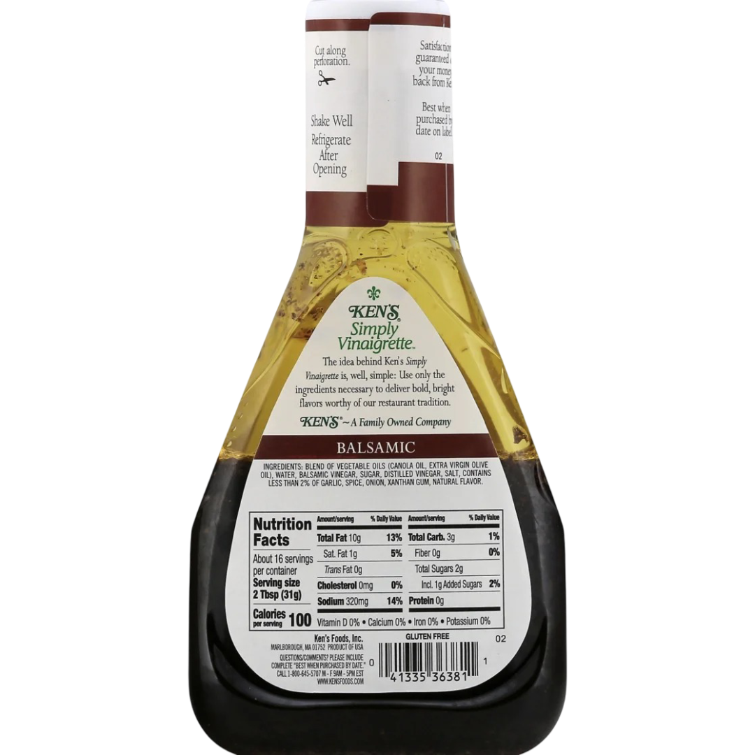 Ken's Steak House Simply Vinaigrette Balsamic Salad Dressing, 16 fl oz
