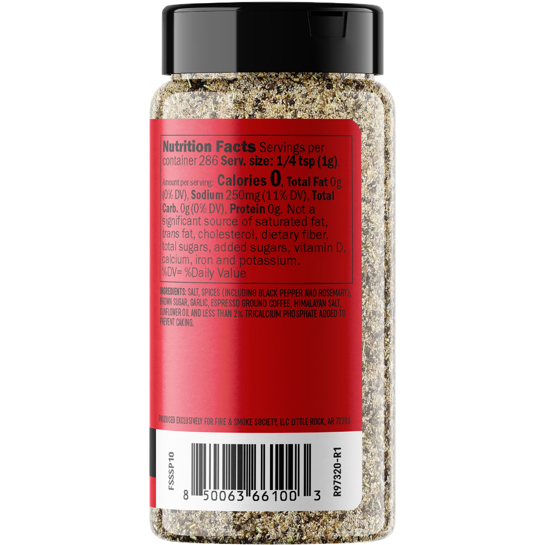 Fire & Smoke Society Super Special Prime, Steak Seasoning, BBQ Rub 10.1 oz