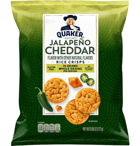 Quaker Jalapeno Cheddar Flavored Rice Crisps, 6.06oz