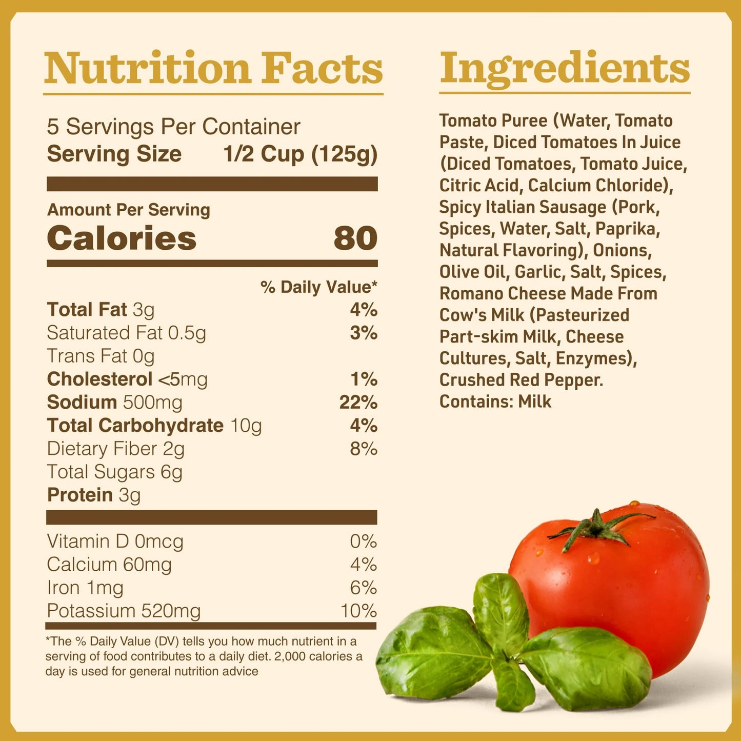 Bertolli Pasta Sauce with Spicy Italian Sausage and Romano Cheese, 24oz Jar