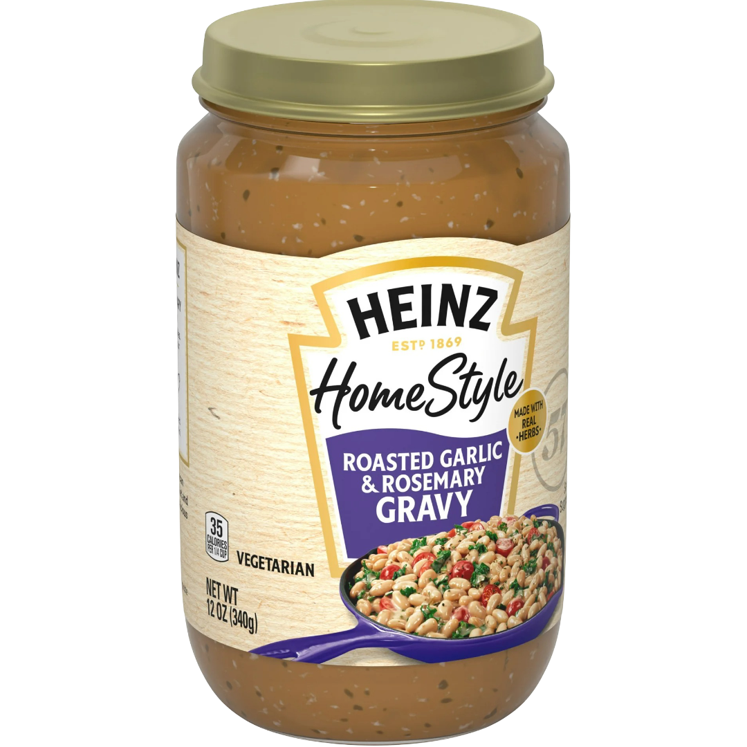 Heinz HomeStyle Roasted Garlic & Rosemary Gravy, Fish-free, 12 oz
