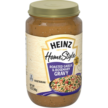 Heinz HomeStyle Roasted Garlic & Rosemary Gravy, Fish-free, 12 oz