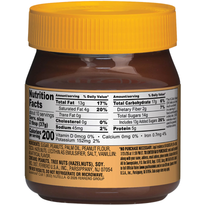 Nutella Peanut Spread With Cocoa, 13 oz