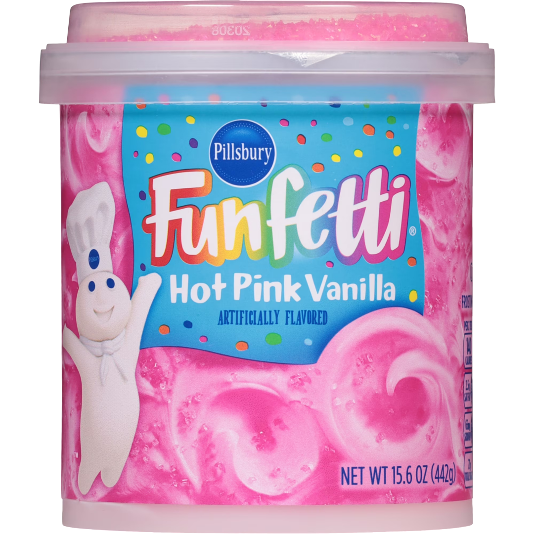 Pillsbury Funfetti Hot Pink Vanilla Frosting, 15.6 oz