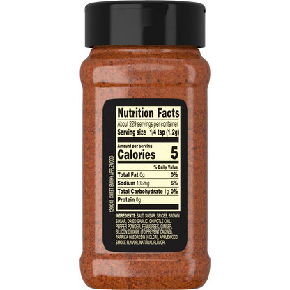 Weber Sweet Smoky Applewood Flavored Seasoning, 9.7 oz
