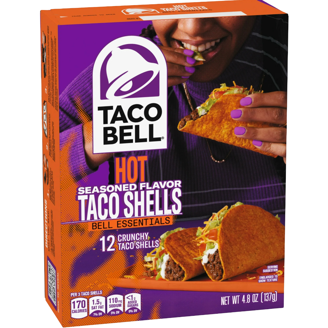 Taco Bell Hot Seasoned Flavor Crunchy Taco Shells, 4.8 oz