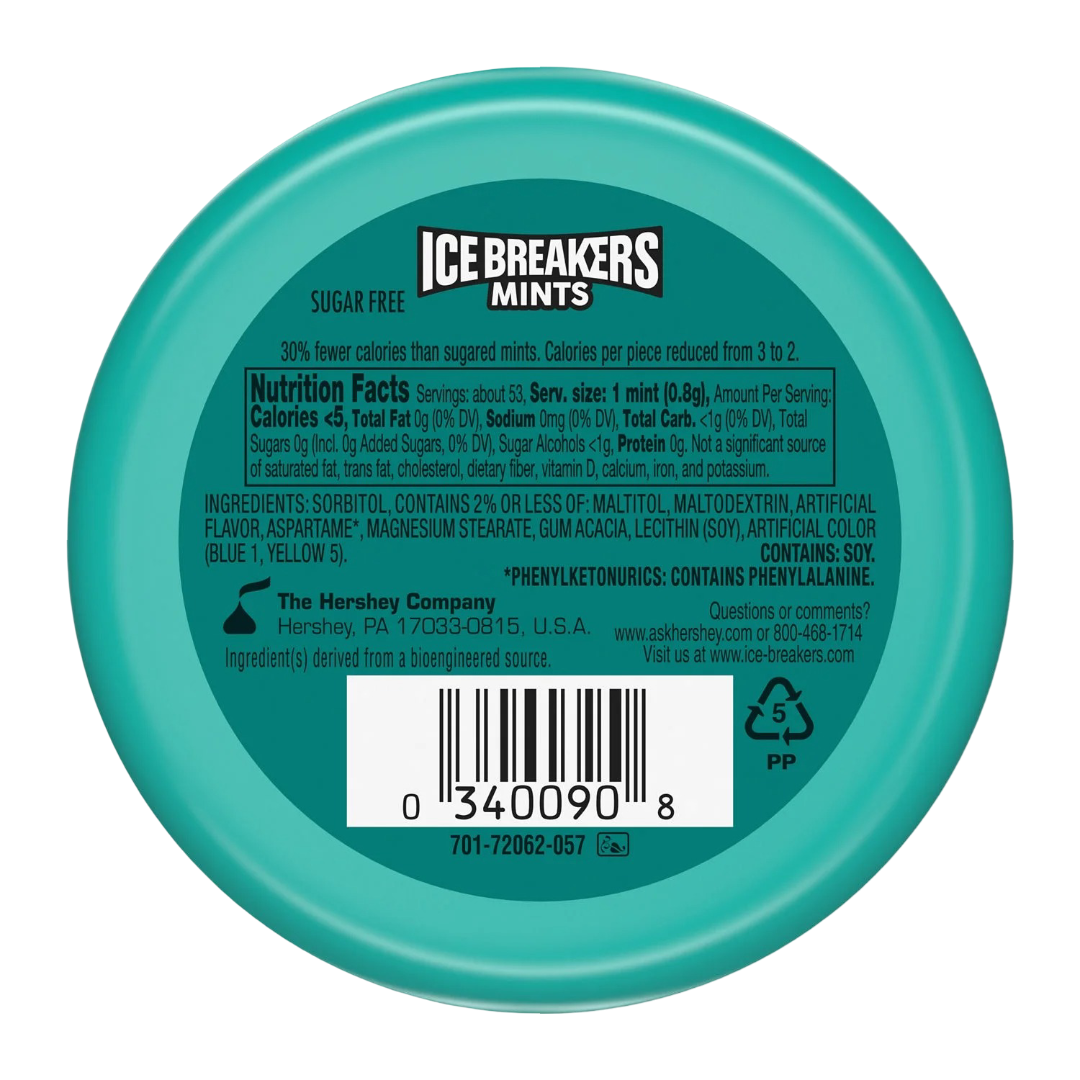 Ice Breakers Wintergreen Sugar Free Mints, 1.5oz