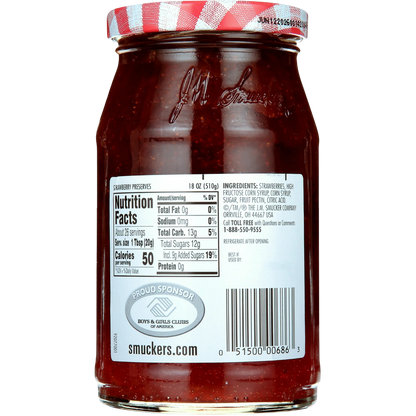 Smucker's Strawberry Preserves 18oz Jar