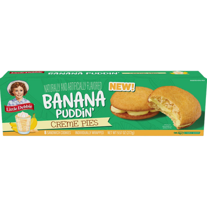 Little Debbie Banana Puddin' Creme Pies, 9.57 oz