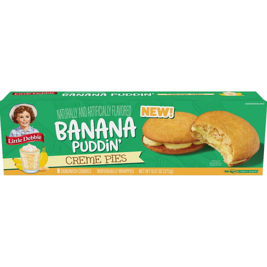 Little Debbie Banana Puddin' Creme Pies, 9.57 oz