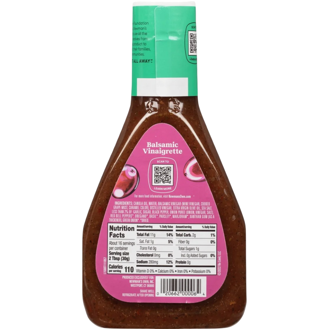 Newman's Own Balsamic Vinaigrette, 16 fl oz