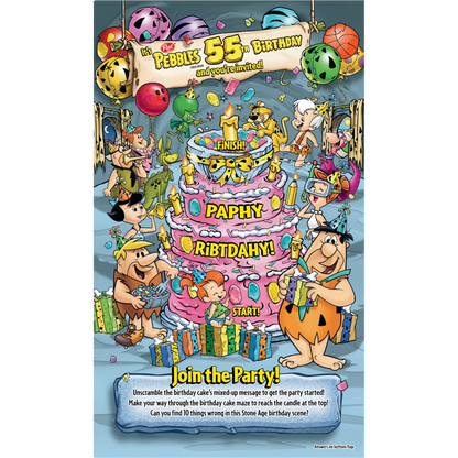 Post 55th Birthday Cake Pebbles Breakfast Cereal Family Size, 18.5 oz