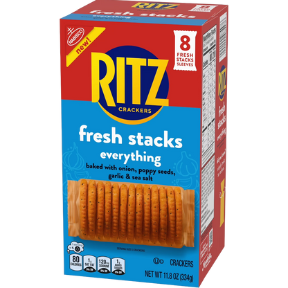 RITZ Fresh Stacks Everything Crackers, 11.8 oz