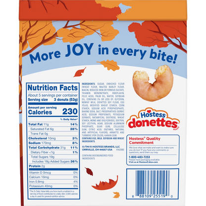 Hostess Donettes Maple Glazed Mini Donuts Limited Edition, 9.5 oz