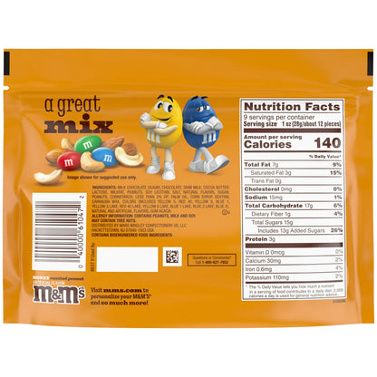 M&M's Honey Roasted Peanut Chocolate Candy, 9.0oz Resealable