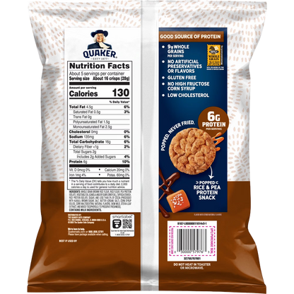 Quaker Protein Crisps Chocolate Caramel Mini Rice Cakes, 5.2 oz