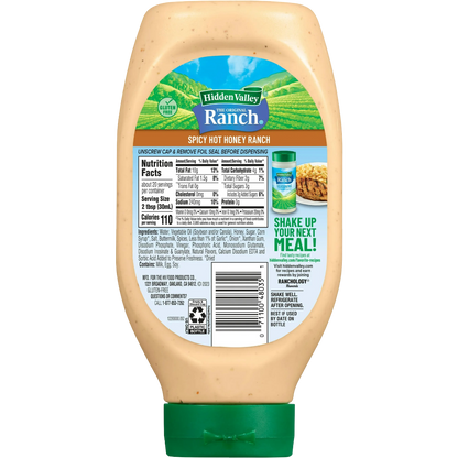 Hidden Valley Spicy Hot Honey Ranch Condiment & Dressing, 20 fl oz