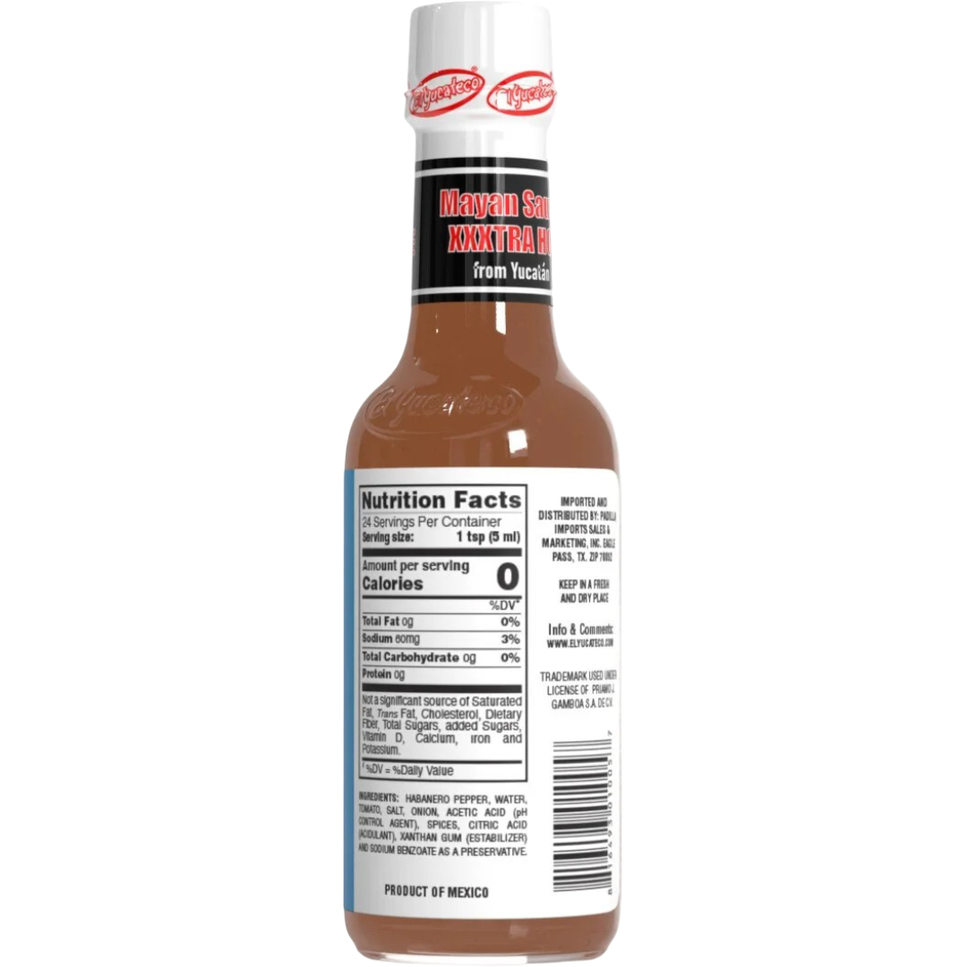 El Yucateco Chile Habanero Xxxtra Hot Sauce, 4 fl oz