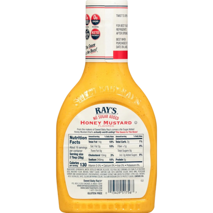 Ray's No Sugar Added Honey Mustard Flavored Dipping Sauce 16 fl oz