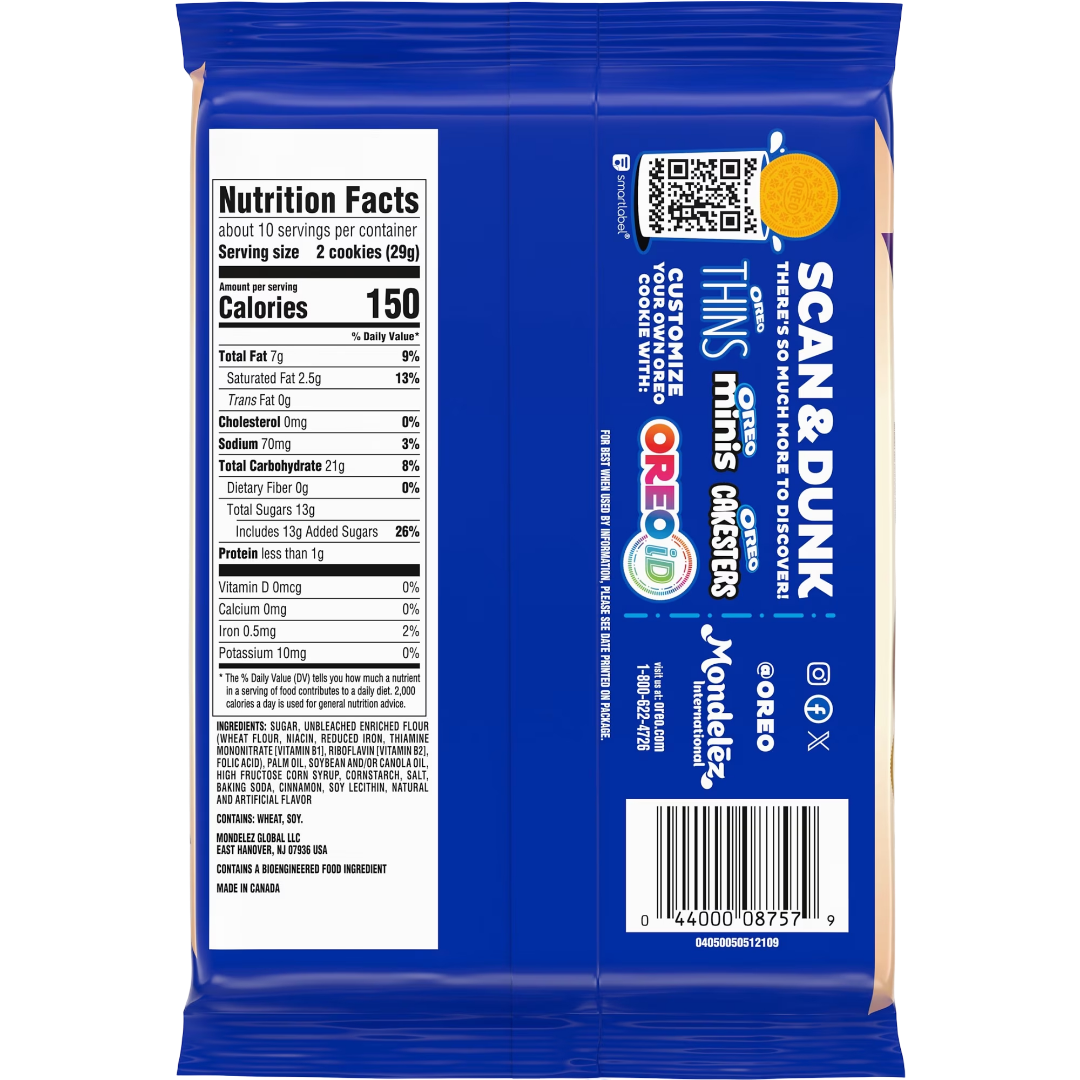 OREO Cinnamon Bun Sandwich Cookies, Limited Edition, 10.68 oz