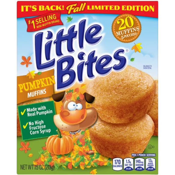 Little Bites Pumpkin Mini Muffins, 7.5 oz