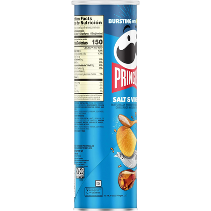 Pringles Salt and Vinegar Potato Crisps Chips, 5.5oz