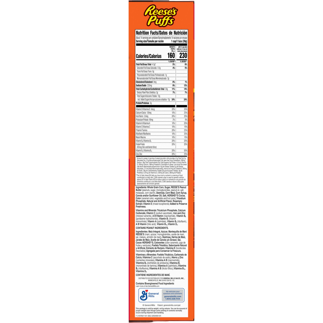 REESE'S PUFFS PB+J Superfan Cereal, Limited Edition, Family Size, 19.7 oz
